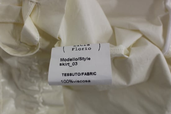 Licia Florio Witte Bovenknie Rekbare Tailleband Rok - Image 6