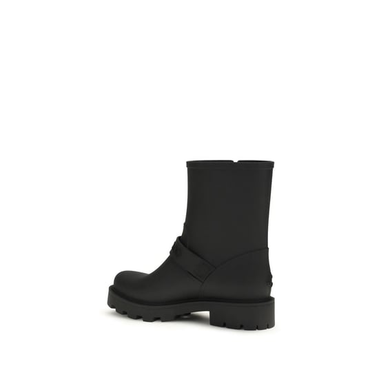 Jimmy Choo Zwarte Polyurethaan Regenlaarzen - Image 3