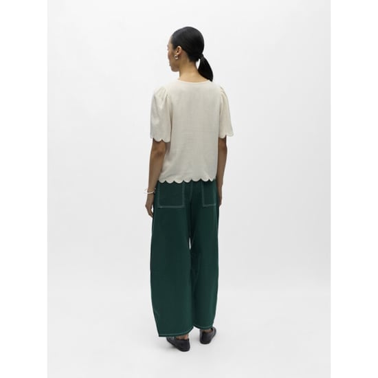Object objsanne 2/4 lo v-neck top noos 23048114 sandshell - Image 3