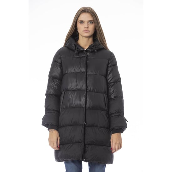 Baldinini Trend Black Nylon Jacket Coat - Image 1