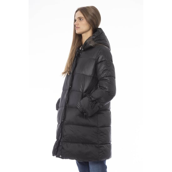 Baldinini Trend Black Nylon Jacket Coat - Image 2