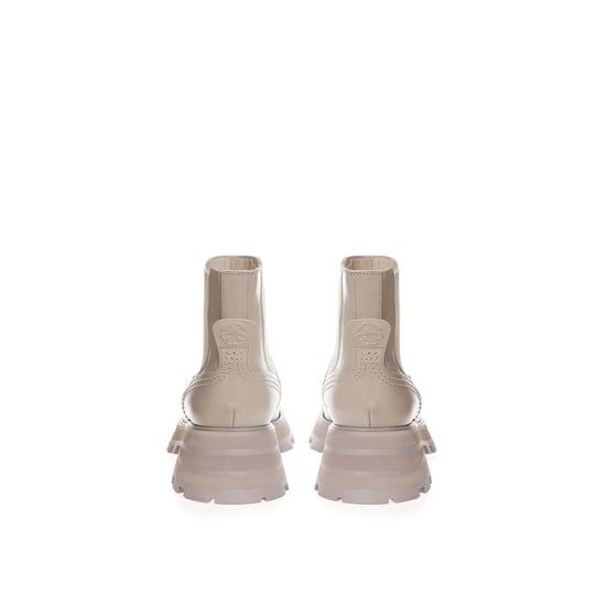 Alexander McQueen Beige Leren Chelsea Boots - Image 4
