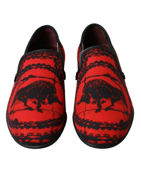 Dolce & Gabbana Röda Svarta Torero Tofflor Herrskor - Image 2