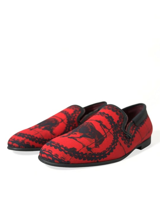 Dolce & Gabbana Röda Svarta Torero Tofflor Herrskor - Image 3
