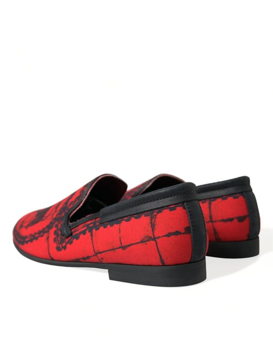Dolce & Gabbana Röda Svarta Torero Tofflor Herrskor - Image 4