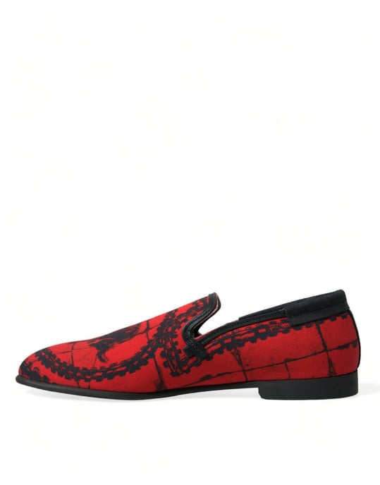 Dolce & Gabbana Röda Svarta Torero Tofflor Herrskor - Image 5