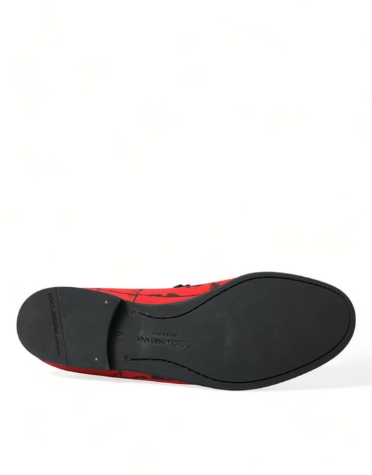 Dolce & Gabbana Röda Svarta Torero Tofflor Herrskor - Image 6