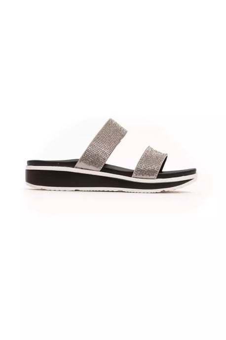 Péché Originel Silver Textile Women Sandal - Image 1
