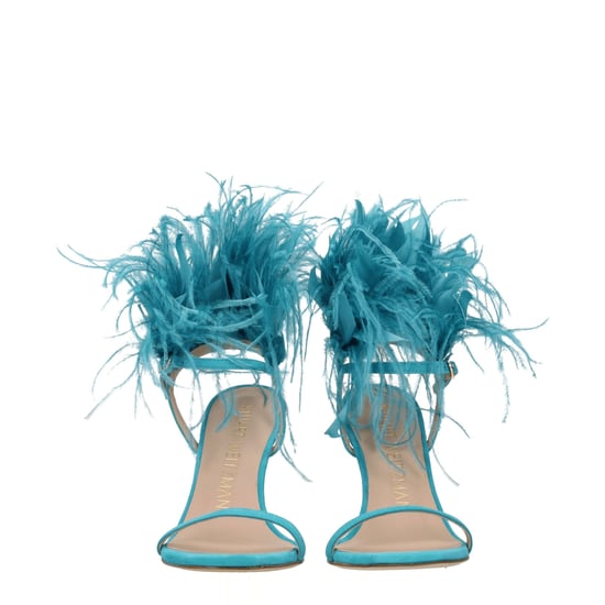 Stuart Weitzman Groene Leren Stiletto Hakken Sandalen - Image 3