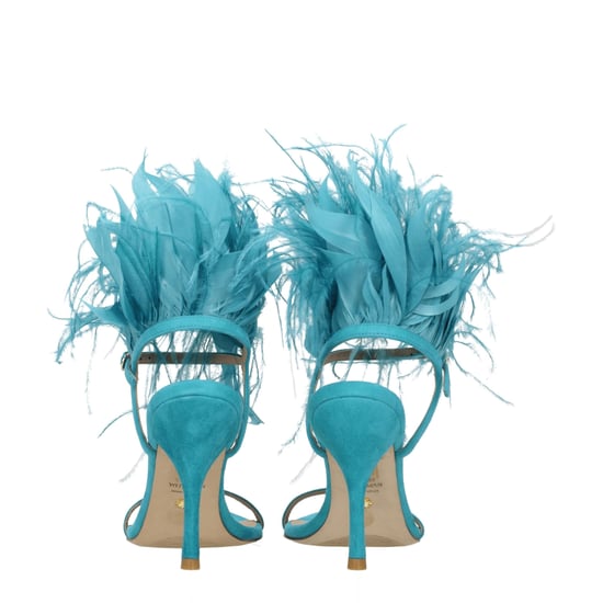 Stuart Weitzman Groene Leren Stiletto Hakken Sandalen - Image 5
