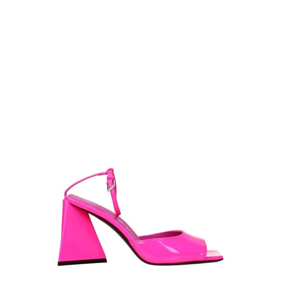 The Attico Roze Leren Stiletto Haksandalen - Image 1