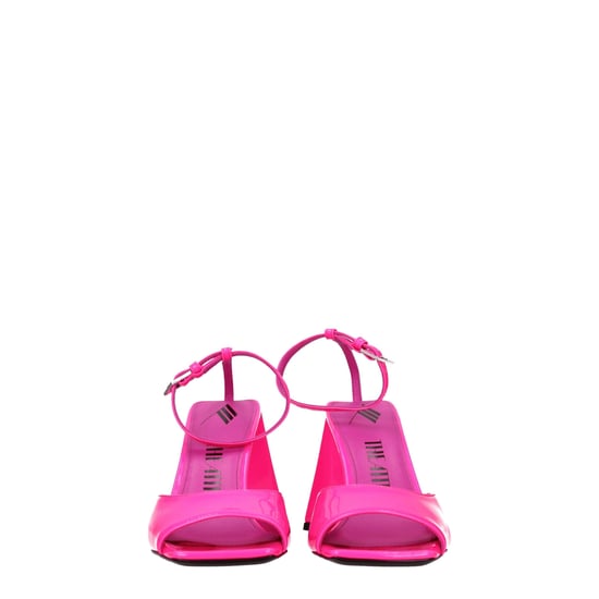The Attico Roze Leren Stiletto Haksandalen - Image 3