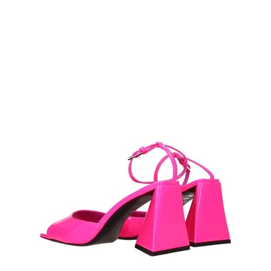 The Attico Roze Leren Stiletto Haksandalen - Image 4