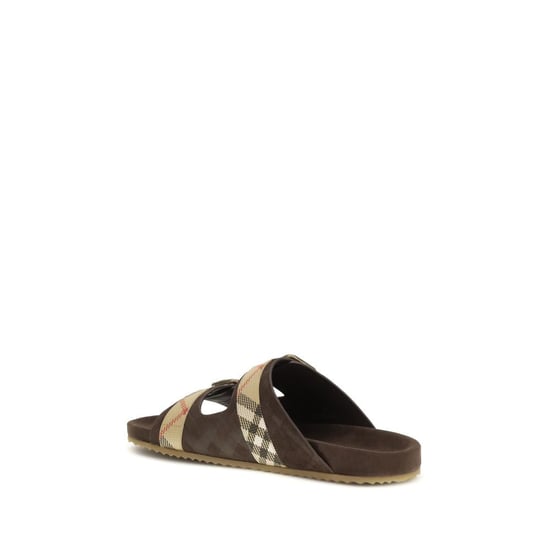 Burberry Brun Kalvskinn Bos Taurus Platta Sandaler - Image 3