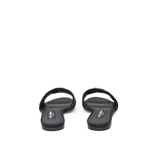 Dolce & Gabbana Zwarte Polyester Slippers - Image 3