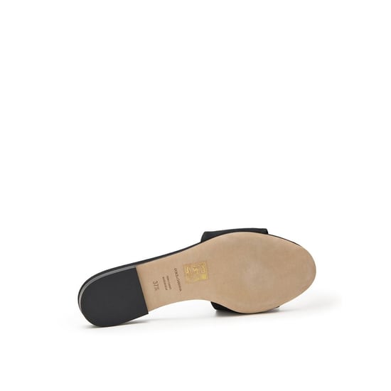 Dolce & Gabbana Zwarte Polyester Slippers - Image 4