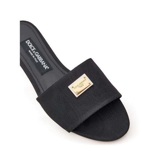 Dolce & Gabbana Zwarte Polyester Slippers - Image 5