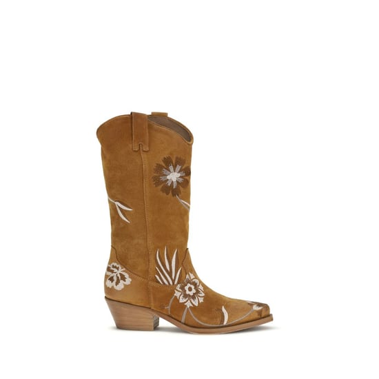 P.A.R.O.S.H. Bruine Kalfsleren Bos Taurus Enkelboots - Image 1