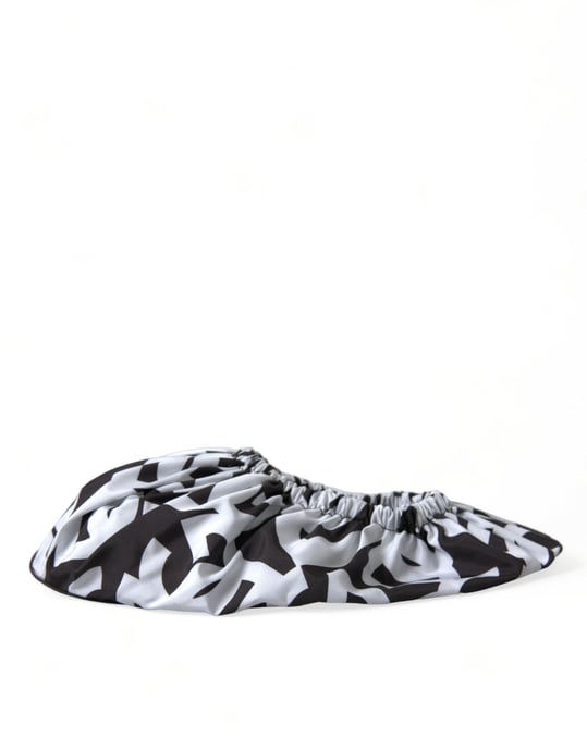 Dolce & Gabbana Witte Logo Print Nylon Instappers Flats Schoenen - Image 1