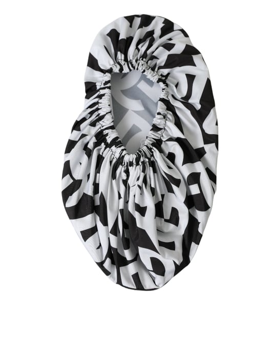 Dolce & Gabbana Witte Logo Print Nylon Instappers Flats Schoenen - Image 5