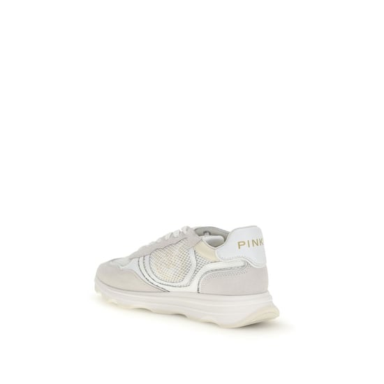 PINKO Witte Kalfskleren Bos Taurus Sport Sneakers - Image 3