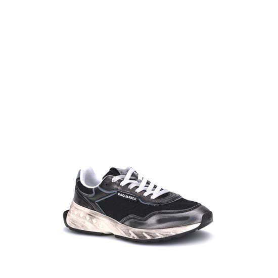 Dsquared² Zwarte Kalfsleren Bos Taurus Athletische Sneakers - Image 2