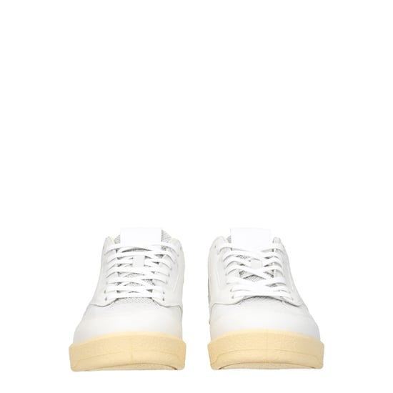 Jil Sander Vita Läder Låg Top Sneakers - Image 3