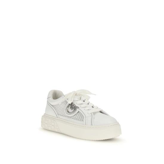 PINKO Vita Kalvläder Bos Taurus Plattform Sneakers - Image 2