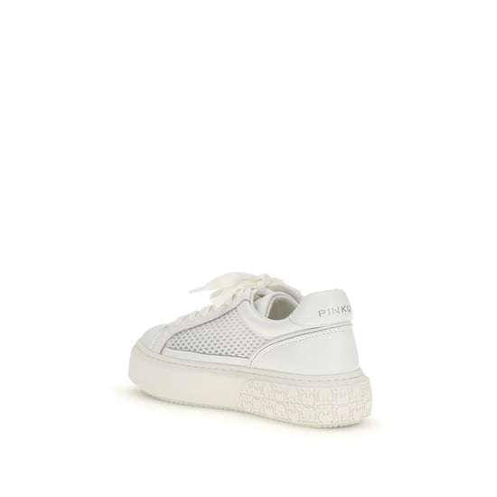 PINKO Vita Kalvläder Bos Taurus Plattform Sneakers - Image 3