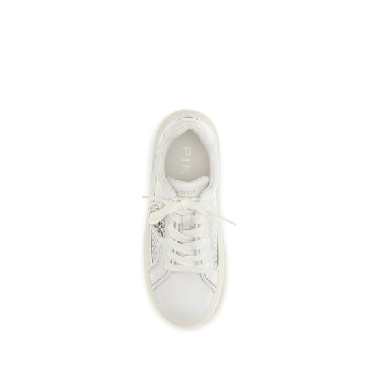 PINKO Vita Kalvläder Bos Taurus Plattform Sneakers - Image 4