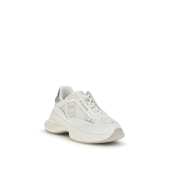 PINKO Witte Kalverenleren Bos Taurus Chunky Sneakers - Image 2