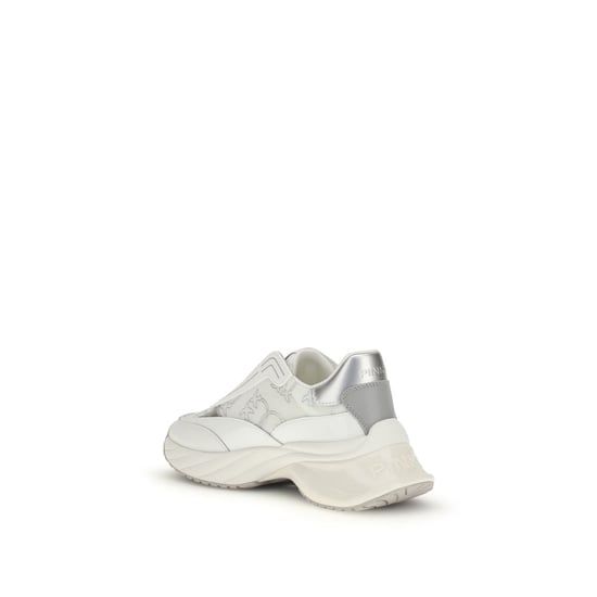 PINKO Witte Kalverenleren Bos Taurus Chunky Sneakers - Image 3