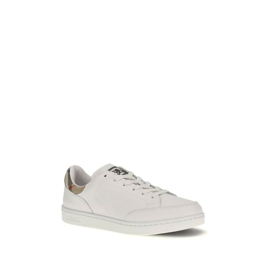 Burberry Witte Kalfskin Bos Taurus Lage Sneakers - Image 2