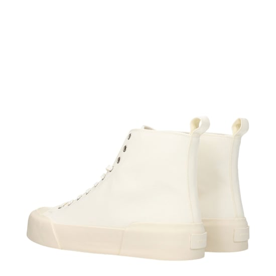 Jil Sander Beige Tyg Hög Top Sneaker - Image 4
