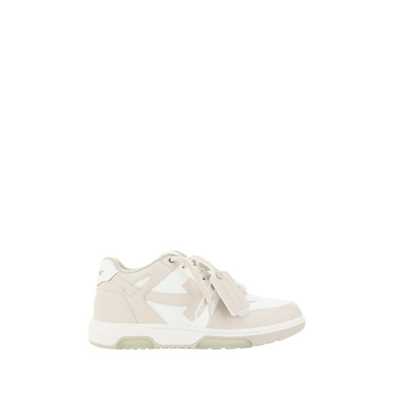 Off-White Beige Polyester Lage Sneakers - Image 1