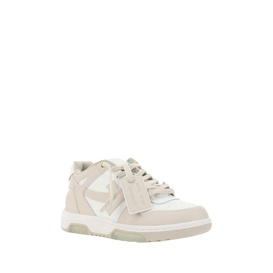 Off-White Beige Polyester Lage Sneakers - Image 2