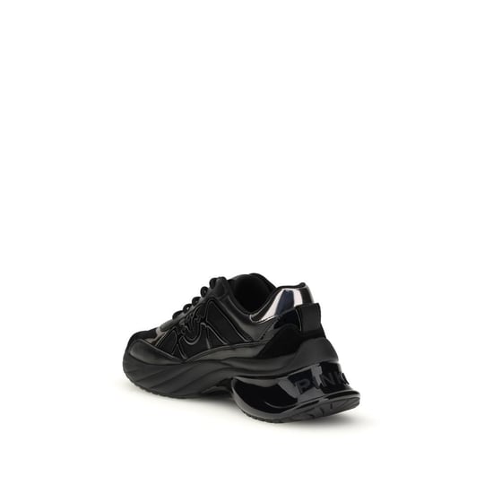 PINKO Zwarte Kalfsleren Bos Taurus Chunky Sneakers - Image 3