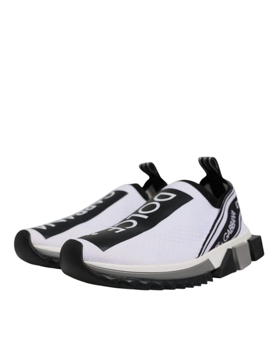Dolce & Gabbana Svart Vit Slip On Sorrento Sneakers Skor - Image 4