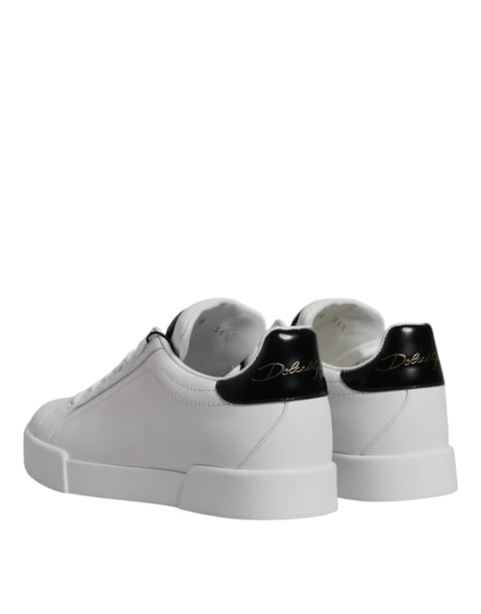 Dolce & Gabbana Witte Leren Klassieke Lage Sneakers Schoenen - Image 5