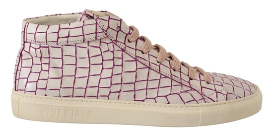 HIDE & JACK Witte Bordeaux Leren Casual Veterschoenen - Image 1