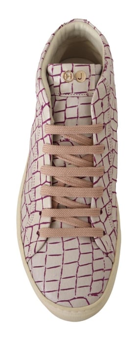 HIDE & JACK Witte Bordeaux Leren Casual Veterschoenen - Image 4