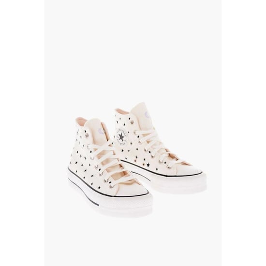 Converse Svart och Vit Canvas Högtoppsskor - Image 1