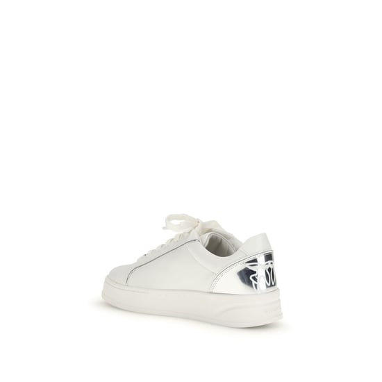 PINKO Witte Kalfslederen Bos Taurus Lage Sneakers - Image 3