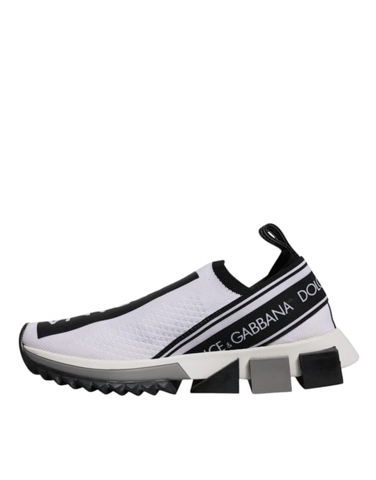 Dolce & Gabbana Svart Vit Slip On Sorrento Sneakers Skor - Image 6