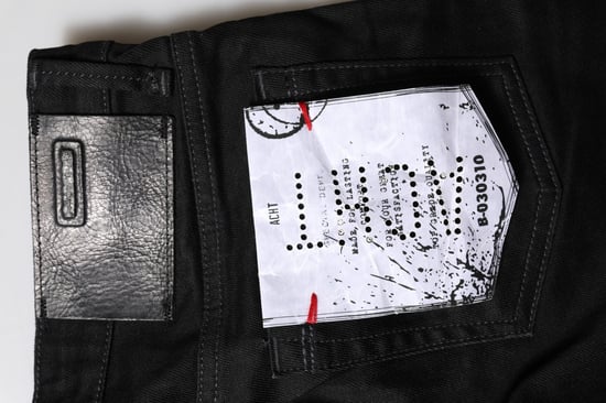 Acht Zwarte Katoenen Slim Fit Denim Lage Taille Jeans - Image 5