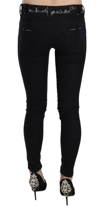 Costume National Zwart Lage Taille Rits Leg Skinny Denim Jeans - Image 3