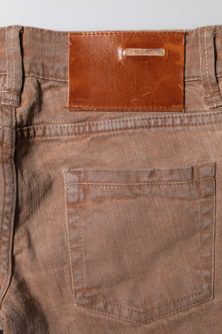 Acht Bruine Katoenen Slim Fit Denim Lage Taille Jeans - Image 5