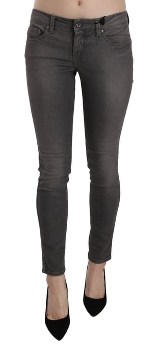 Costume National Grijs Gewassen Lage Taille Skinny Jeans - Image 1