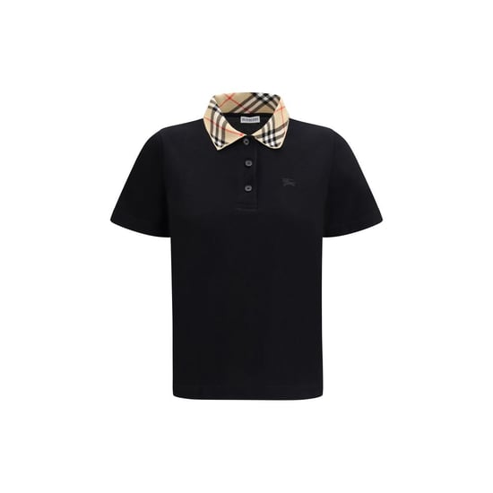 Burberry Black Cotton Polo Shirt - Image 1