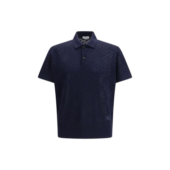Burberry Blauwe Wol Polo Shirt - Image 1